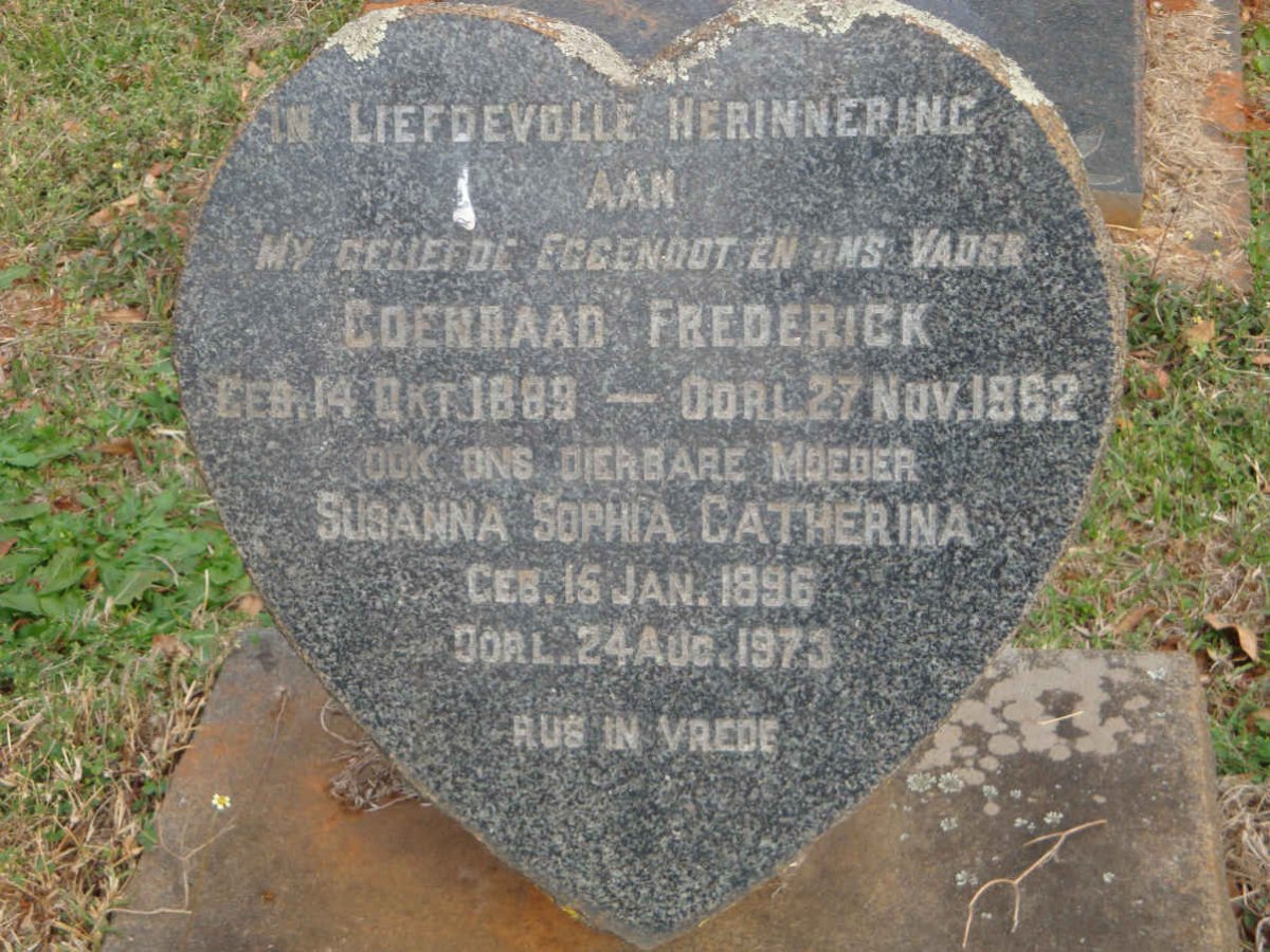 MEYER Coenraad Frederick 1889-1962 &amp; Susanna Sophia Catherina 1896-1973
