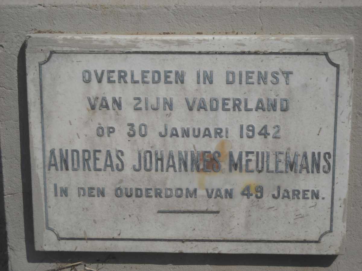 MEULEMANS Andreas Johannes -1942