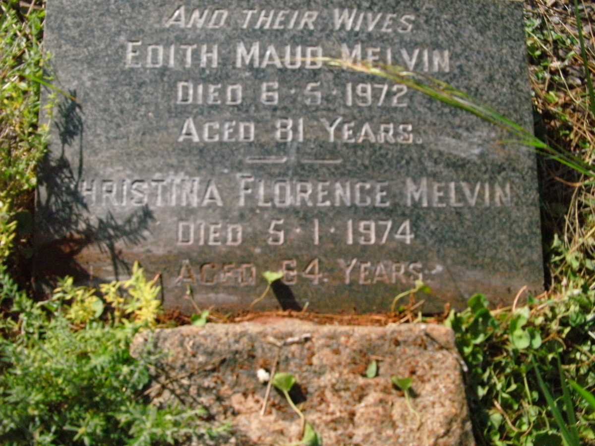 MELVIN Edith Maud -1972 :: MELVIN Christina Florence -1974