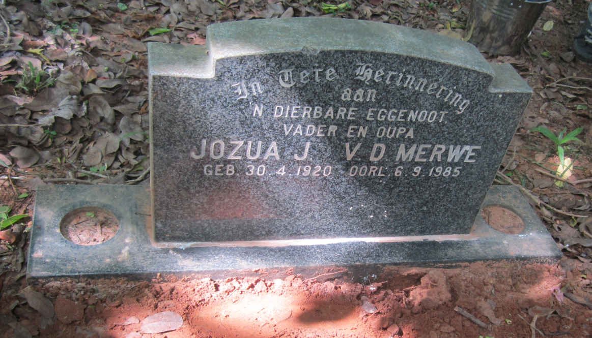 MERWE Jozua J., van der 1920-1985