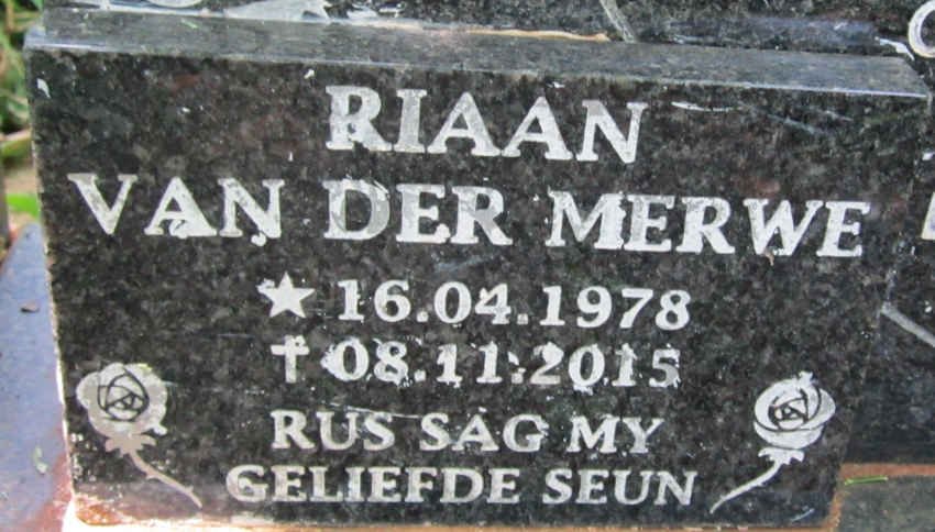 MERWE Riaan, van der 1978-2015