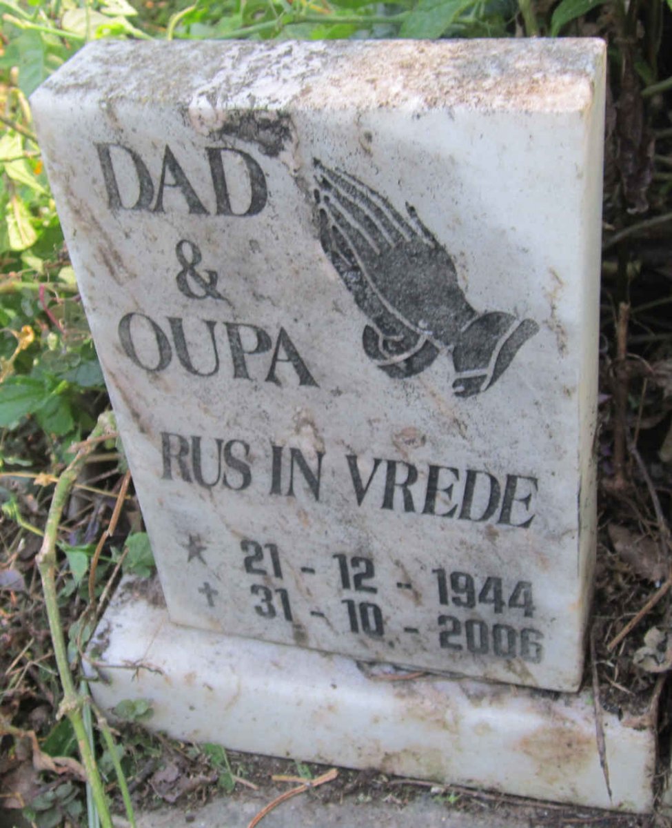 MERWE Oupa, van der 1944-2006