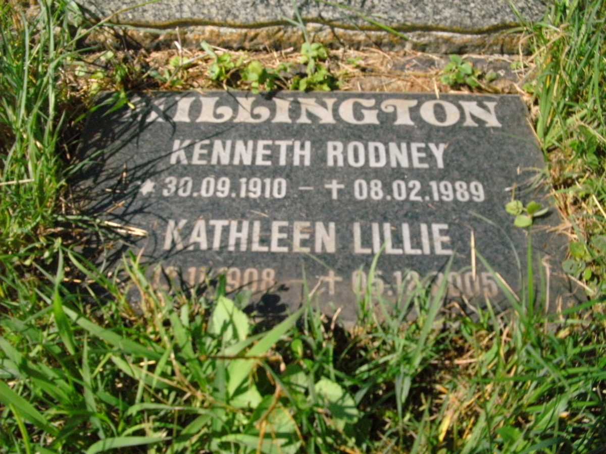 MILLINGTON Kenneth Rodney 1910-1989 &amp; Kathleen Lily 1908-2005 