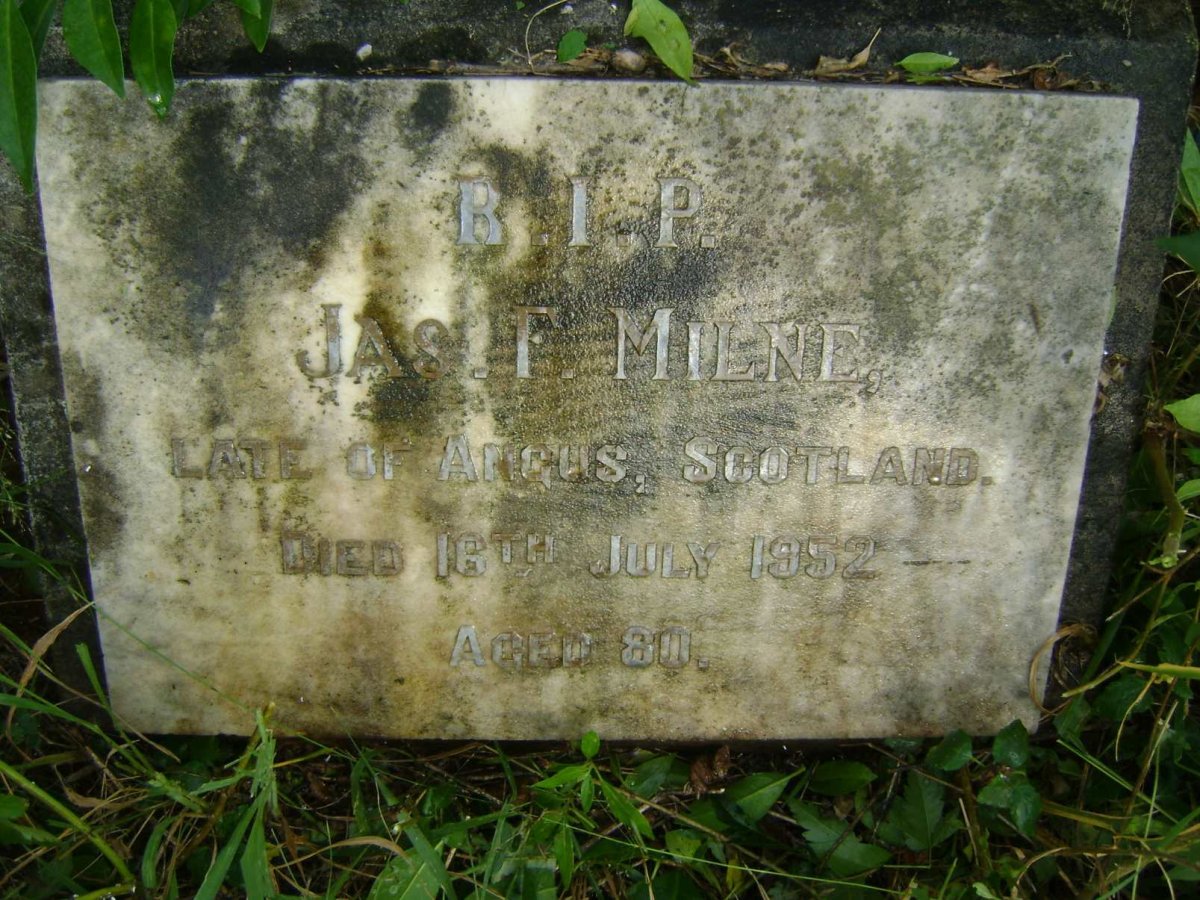 MILNE Jas F. -1952