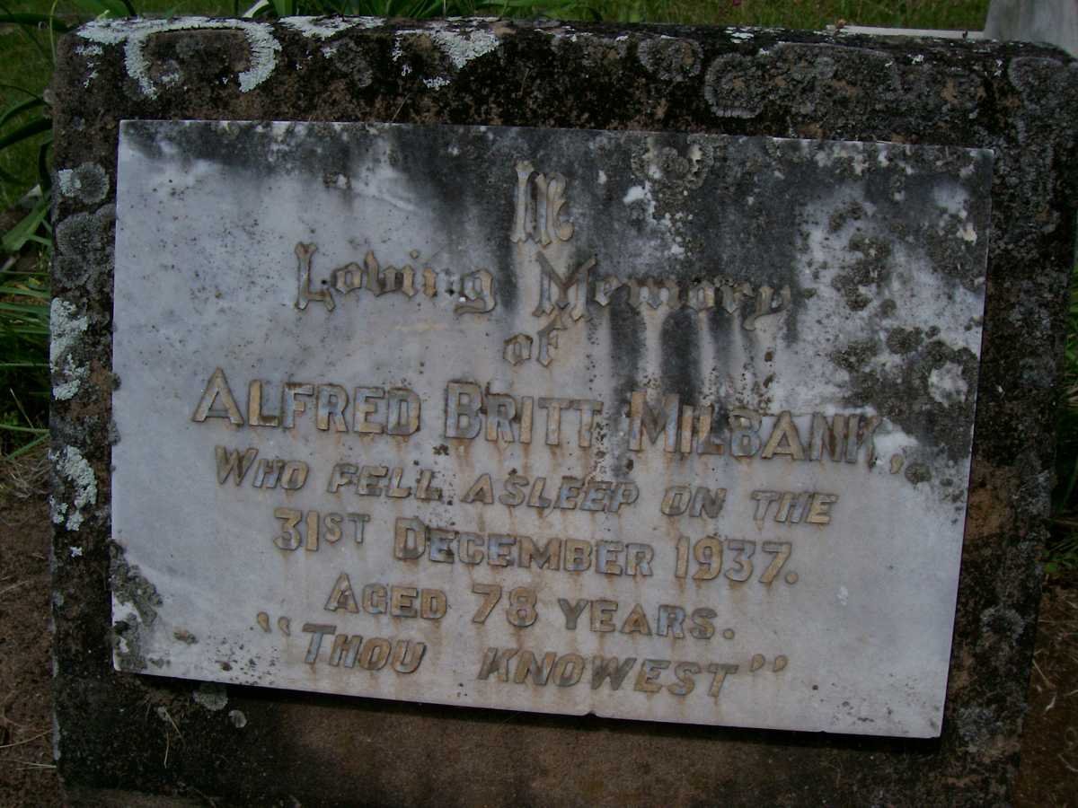 MILBANK Alfred Britt -1937