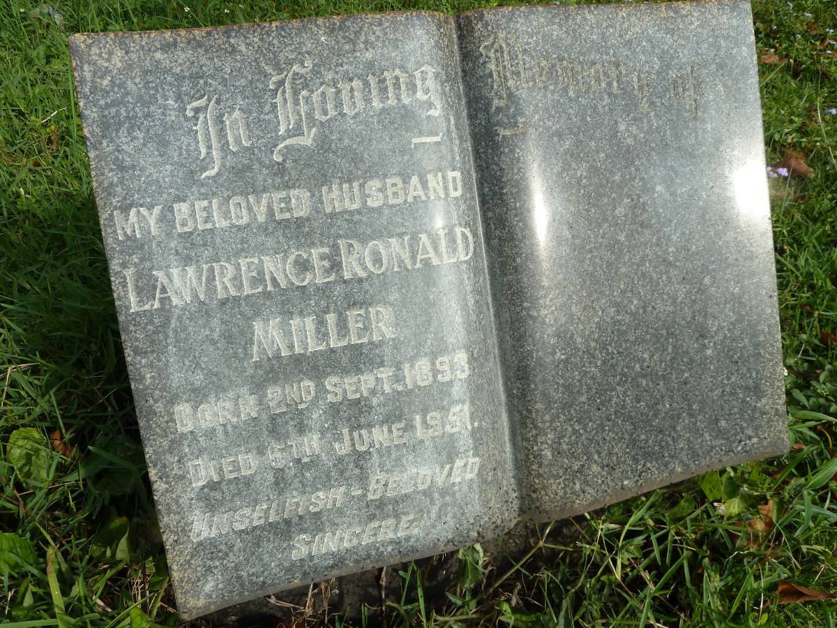 MILLER Lawrence Ronald 1893-1951