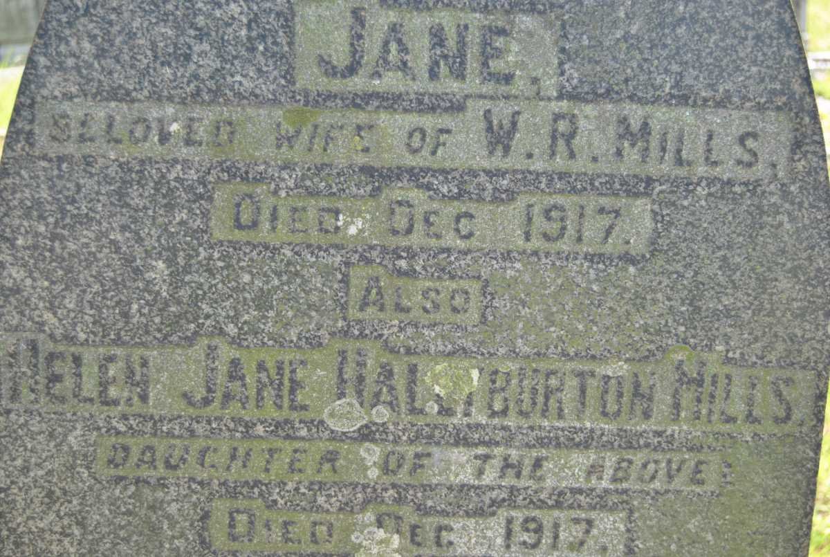 MILLS Jane -1917 :: MILLS Helen Jane Halliburton -1917