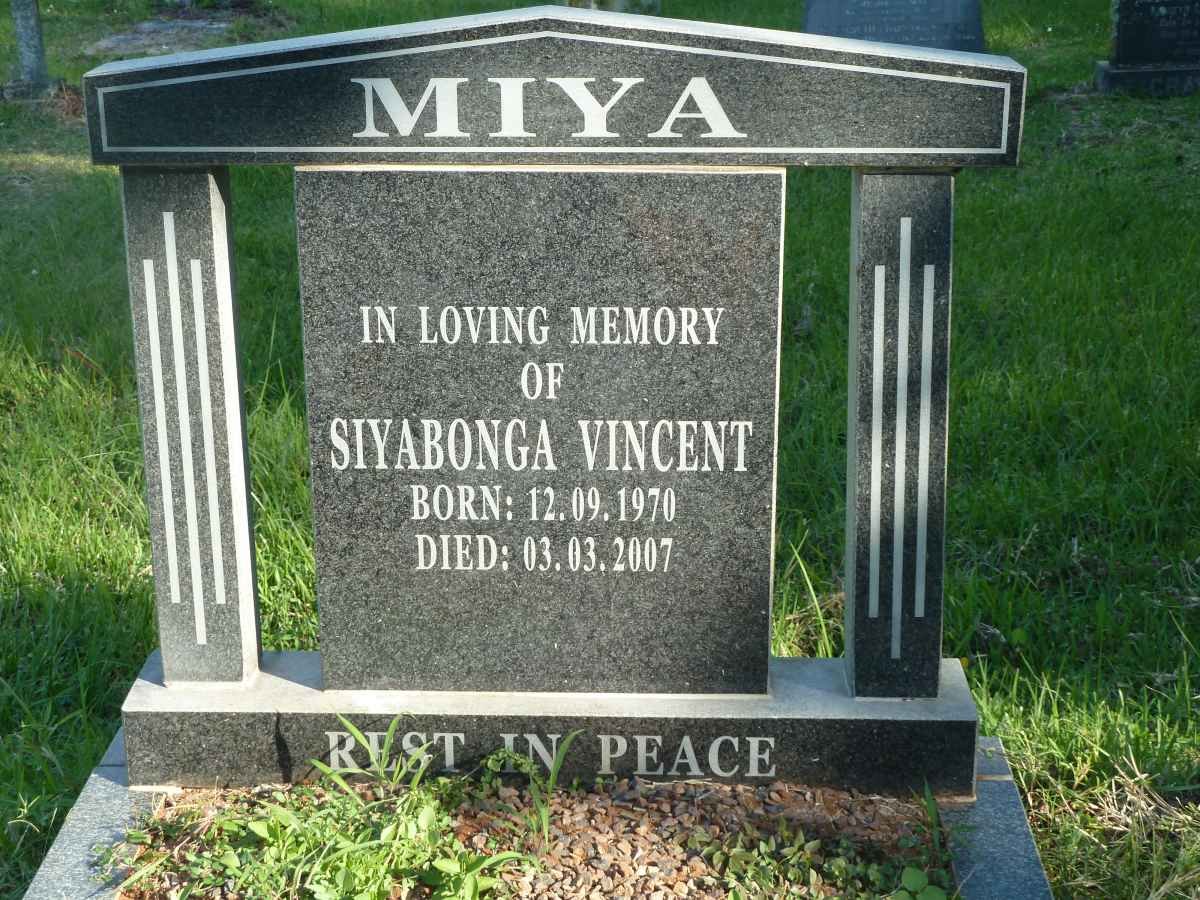 MIYA Siyabonga Vincent 1970-2007