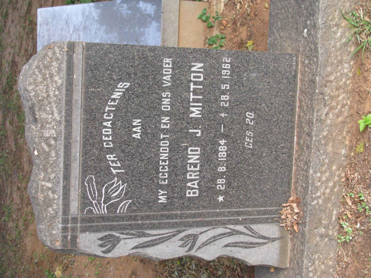 MITTON Barend J. 1884-1962