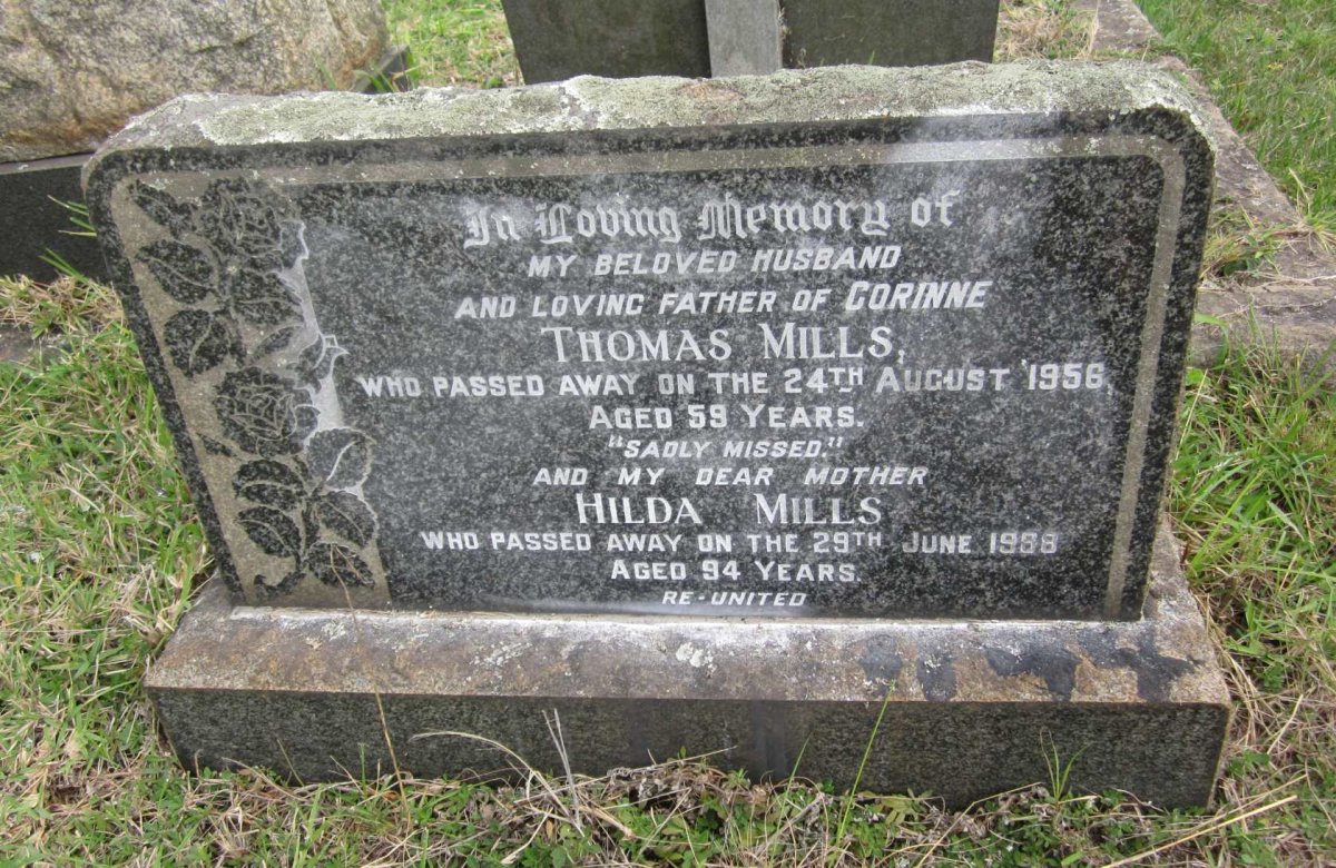 MILLS Thomas -1956 &amp; Hilda -1988