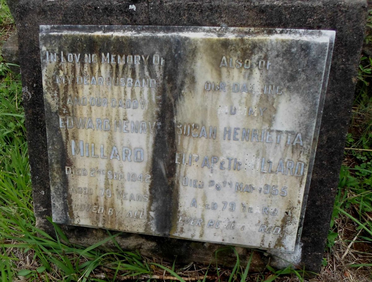 MILLARD Edward Henry -1942 &amp; Susan Henrietta Elizabeth -1955