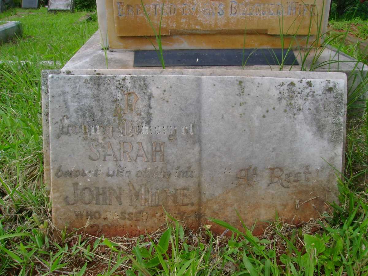 MILNE John 1864-1921 &amp; Sarah -1929
