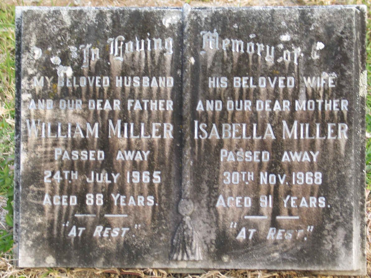 MILLER William -1965 &amp; Isabella -1968
