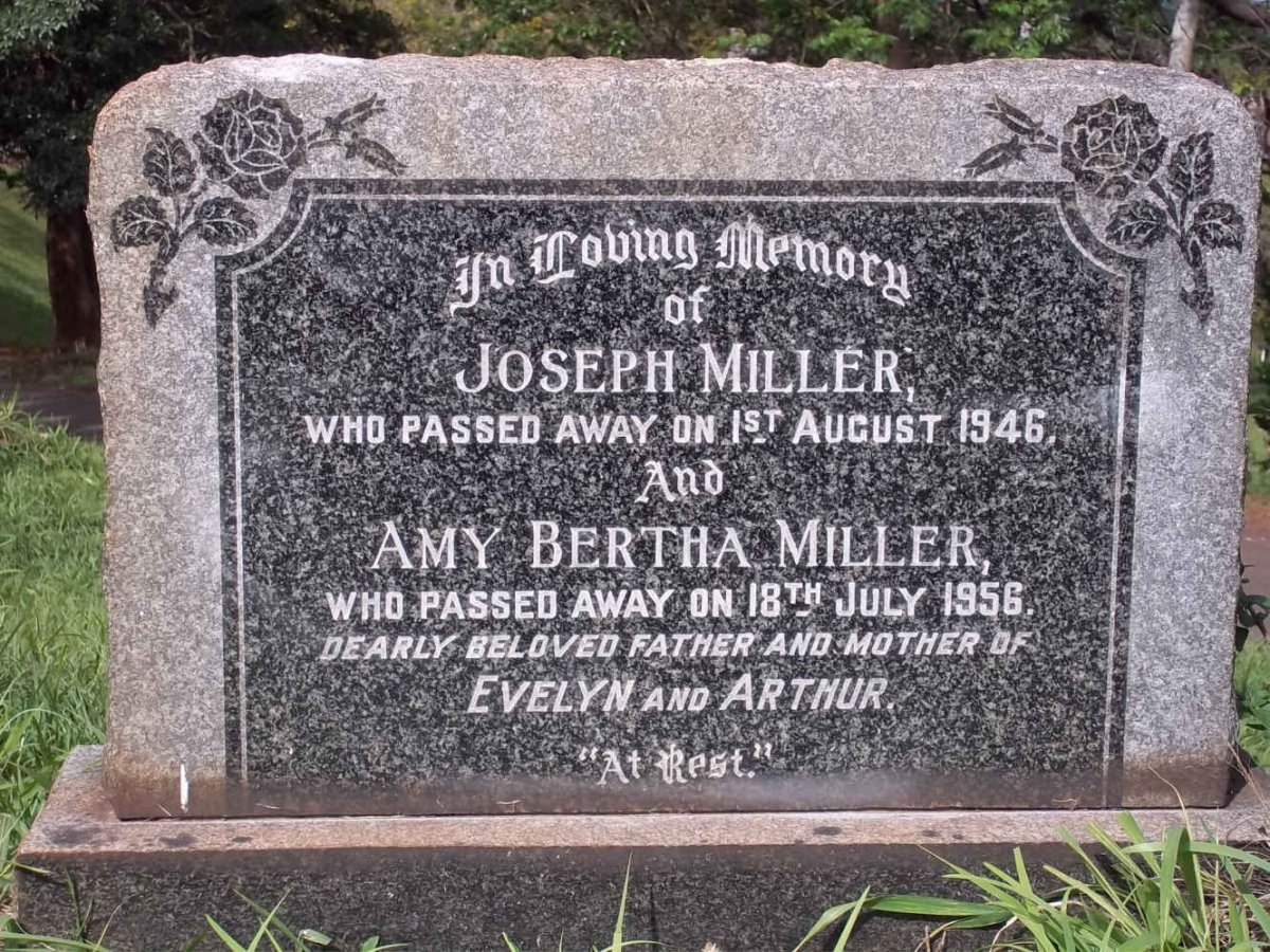 MILLER Joseph -1946 &amp; Amy Bertha -1956
