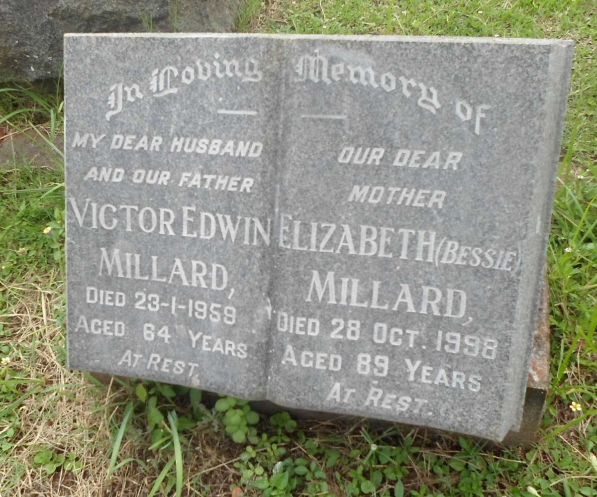 MILLARD Victor Edwin -1959 &amp; Elizabeth -1998