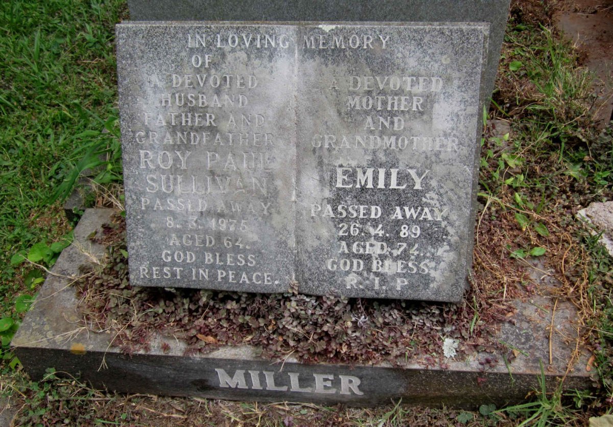 MILLER Roy Paul Sullivan -1975 &amp; Emily -1989