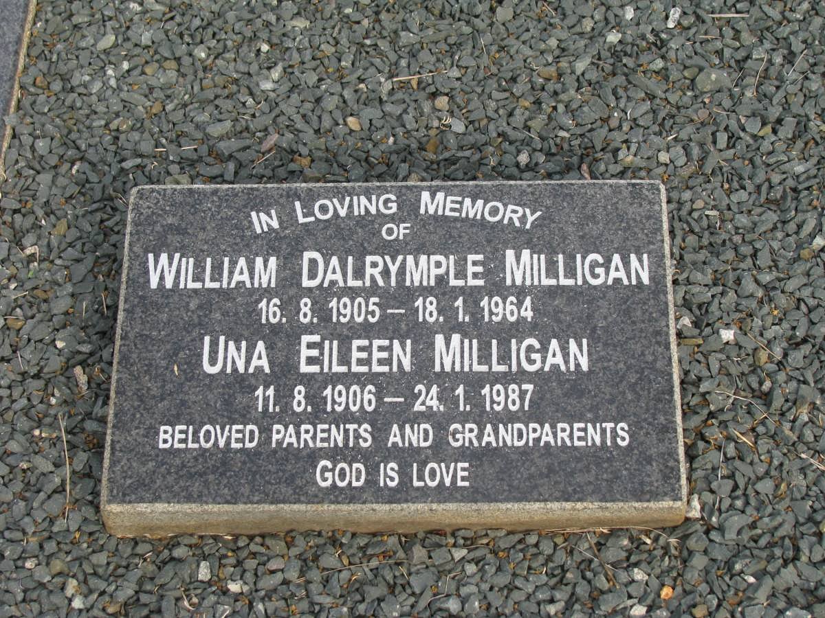 MILLIGAN William Dalrymple 1905-1964 &amp; Una Eileen 1906-1987