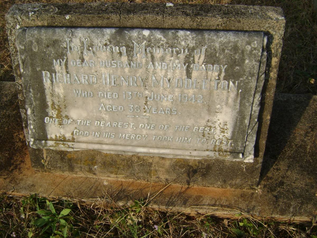 MYDDELTON Richard Henry -1942