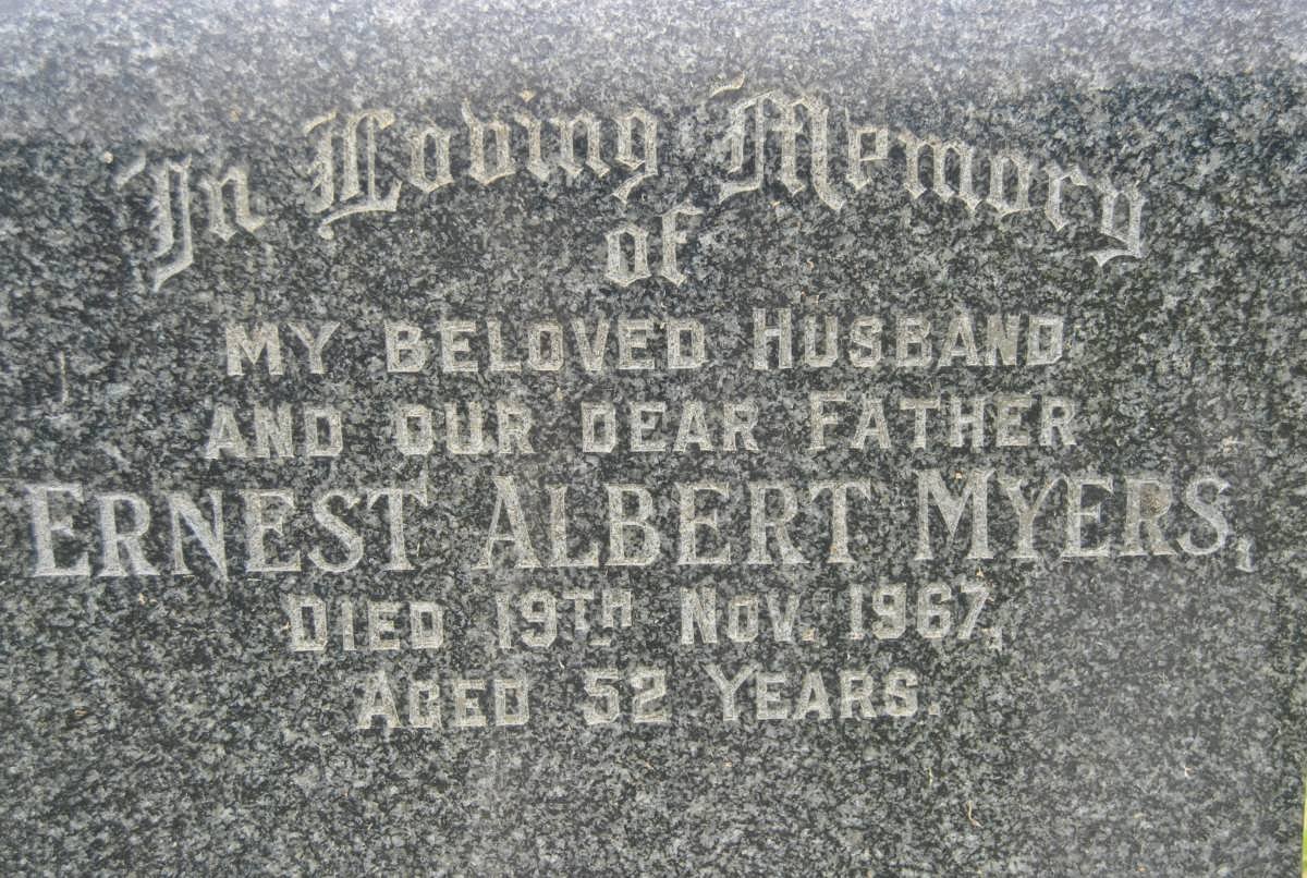 MYERS Ernest Albert -1967