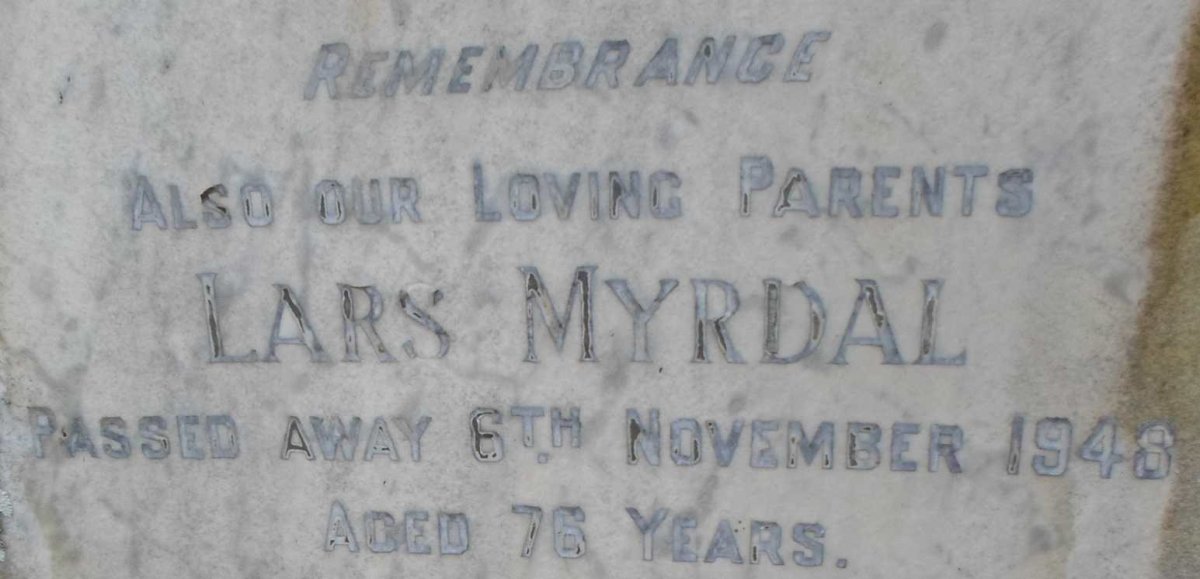 MYRDAL Lars -1946 &amp; Ingeborg Karina -1955 :: MYRDAL Samuel -1968 :: MYRDAL Laurence I. -1942
