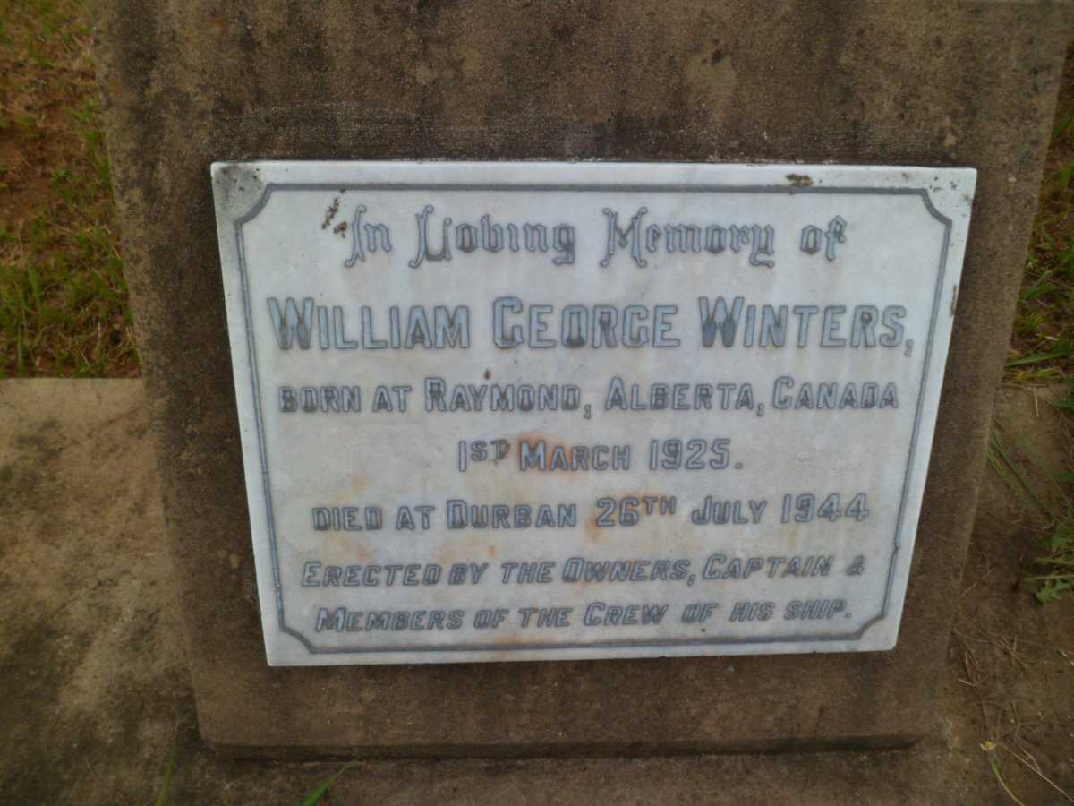 WINTERS William George 1925-1944
