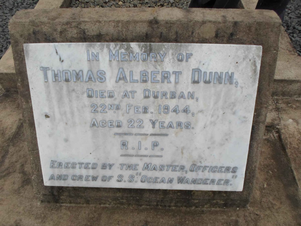 DUNN Thomas Albert -1944