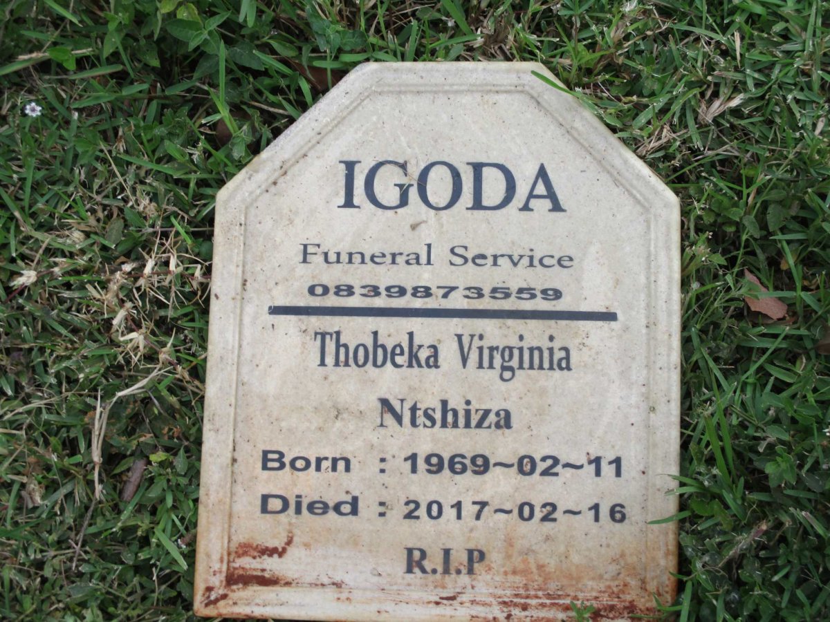 NTSHIZA Thobeka Virginia 1969-2017