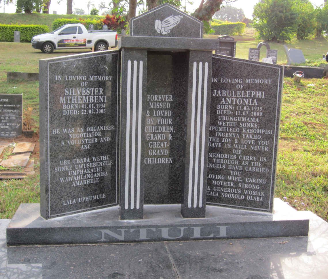 NTULI Sivester Mthembeni 1934-2003 &amp; Jabulelephi Antonia 1935-2009