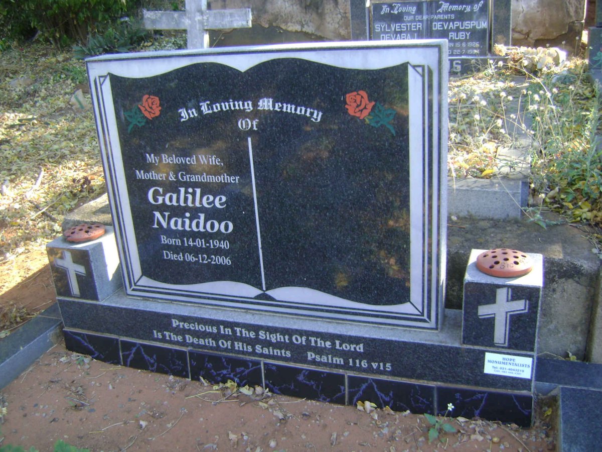 NAIDOO Galilee 1940-2006