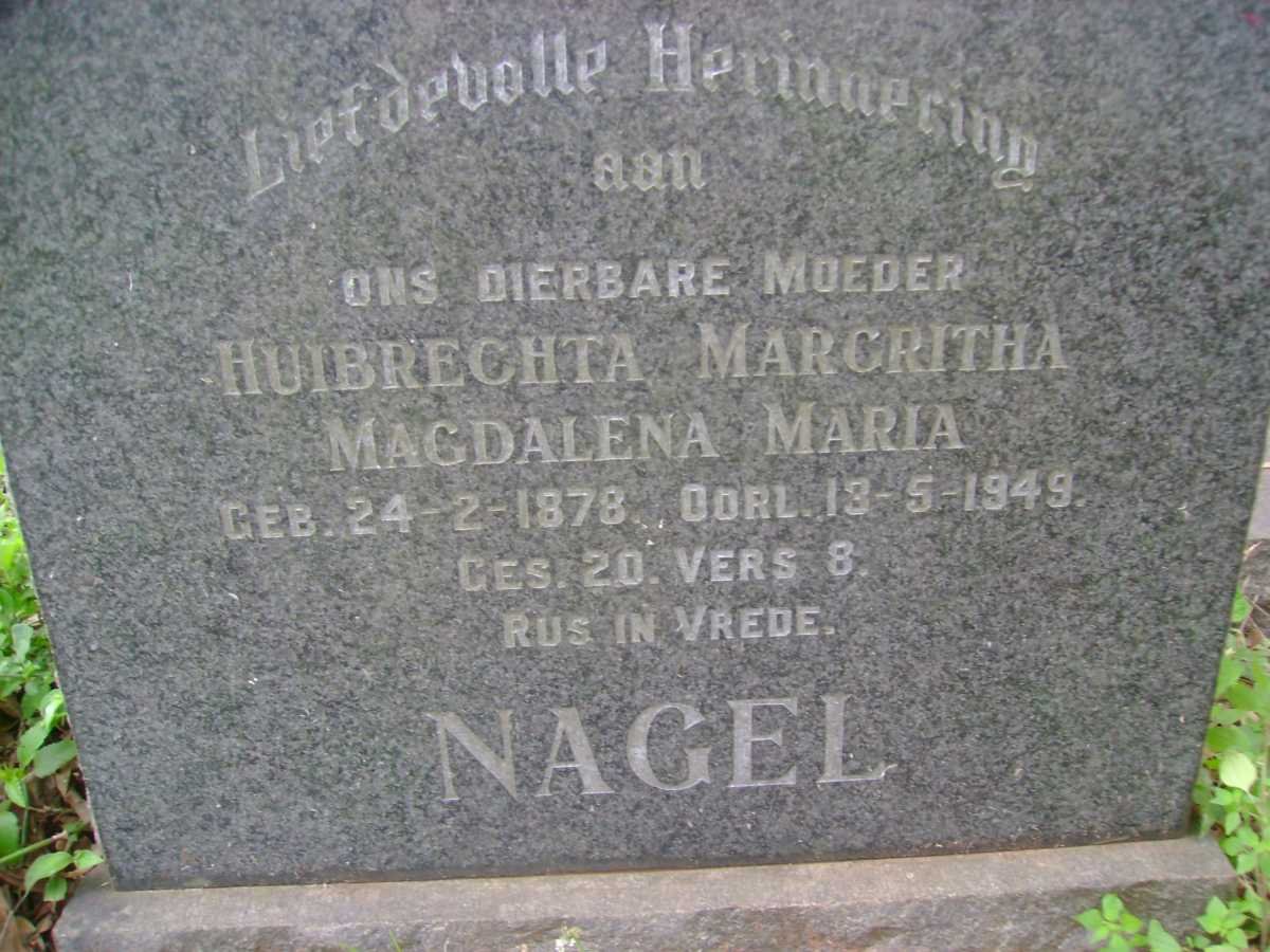NAGEL Huibrechta Margritha Magdalena Maria 1878-1949