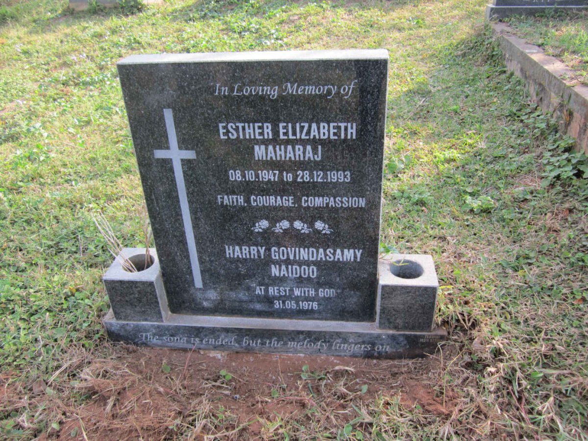 NAIDOO Harry Govindasamy -1976 :: MAHARAJ Esther Elizabeth 1947-1993