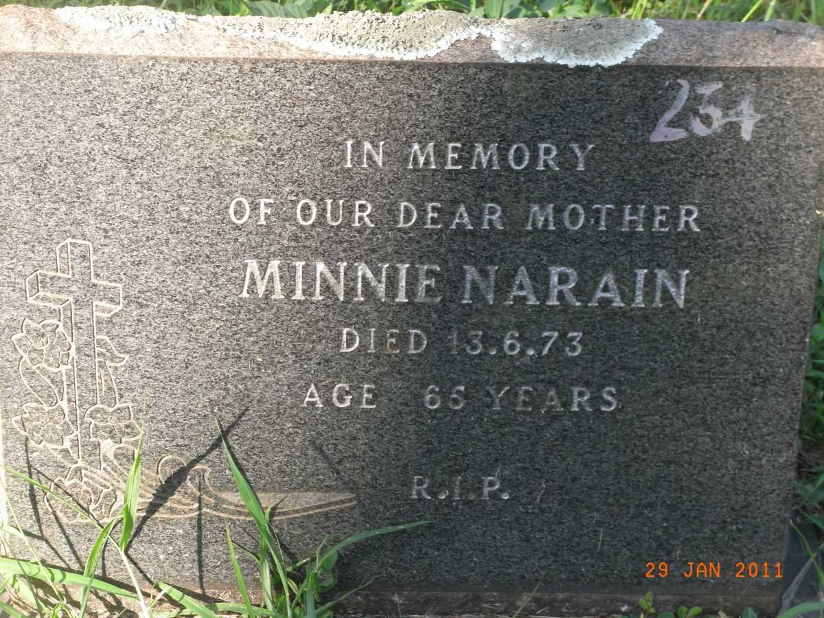 NARAIN Minnie -1973