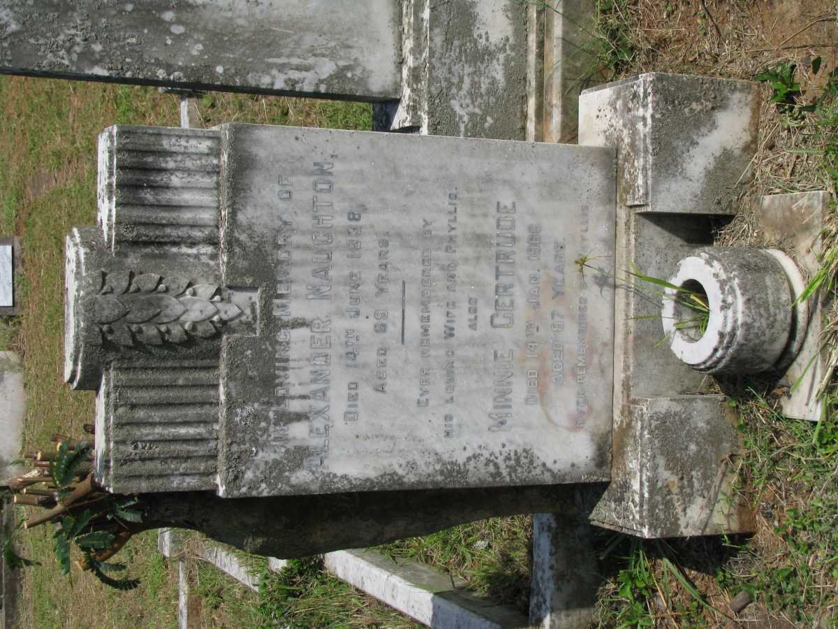NAUGHTON Alexander -1938 &amp; Minnie Gertrude -1966