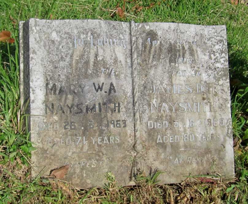 NAYSMITH James D. H.  -1969 &amp; Mary W.A.  -1963