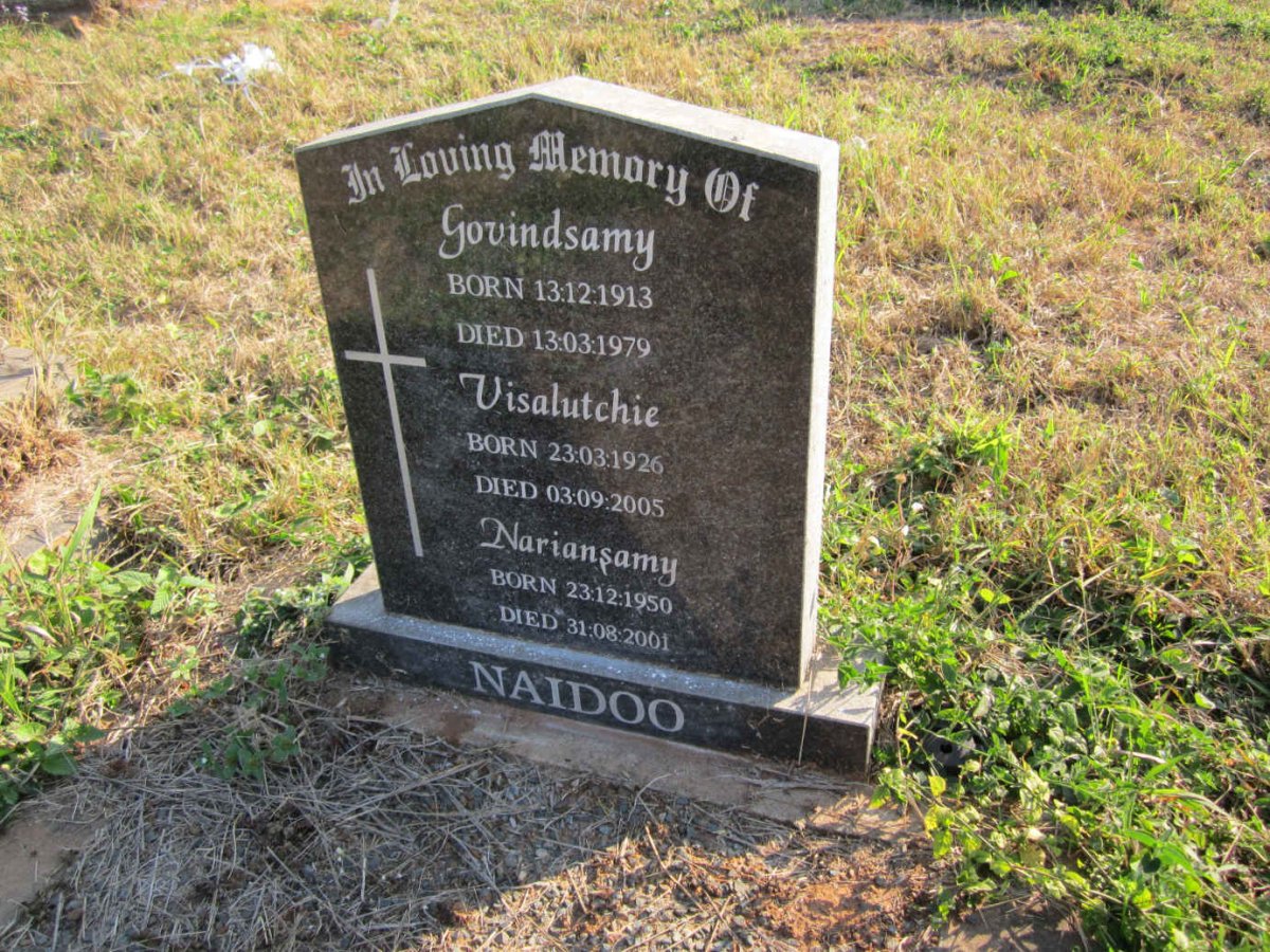 NAIDOO Govindsamy 1913-1979 :: NAIDOO Visalutchie 1926-2005 :: NAIDOO Nariansamy 1950-2001