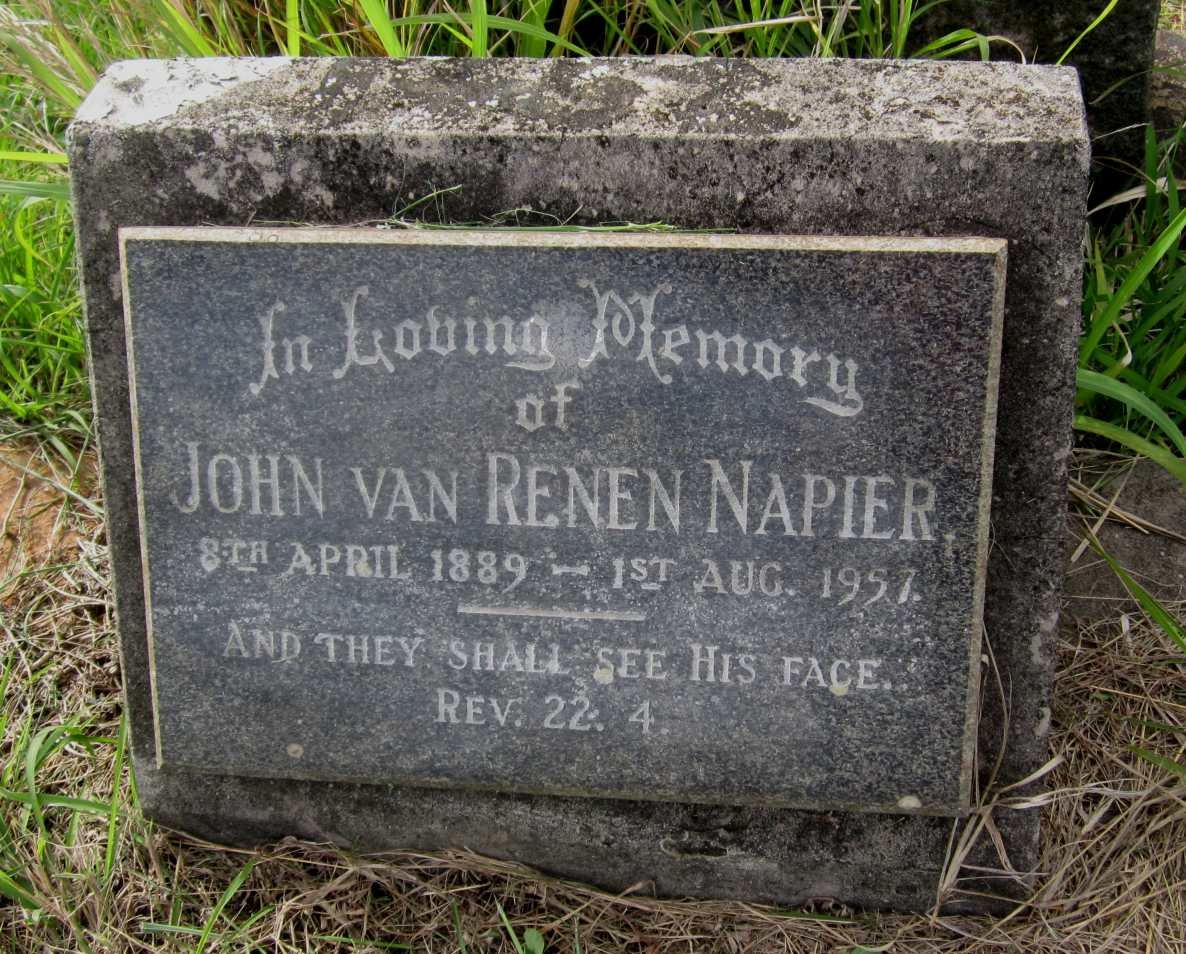 NAPIER John van Renen 1889-1957