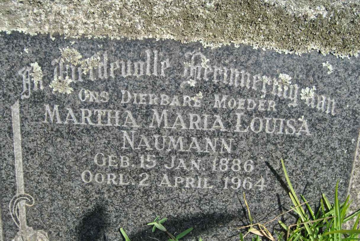 NAUMANN Martha Maria Louisa 1886-1964