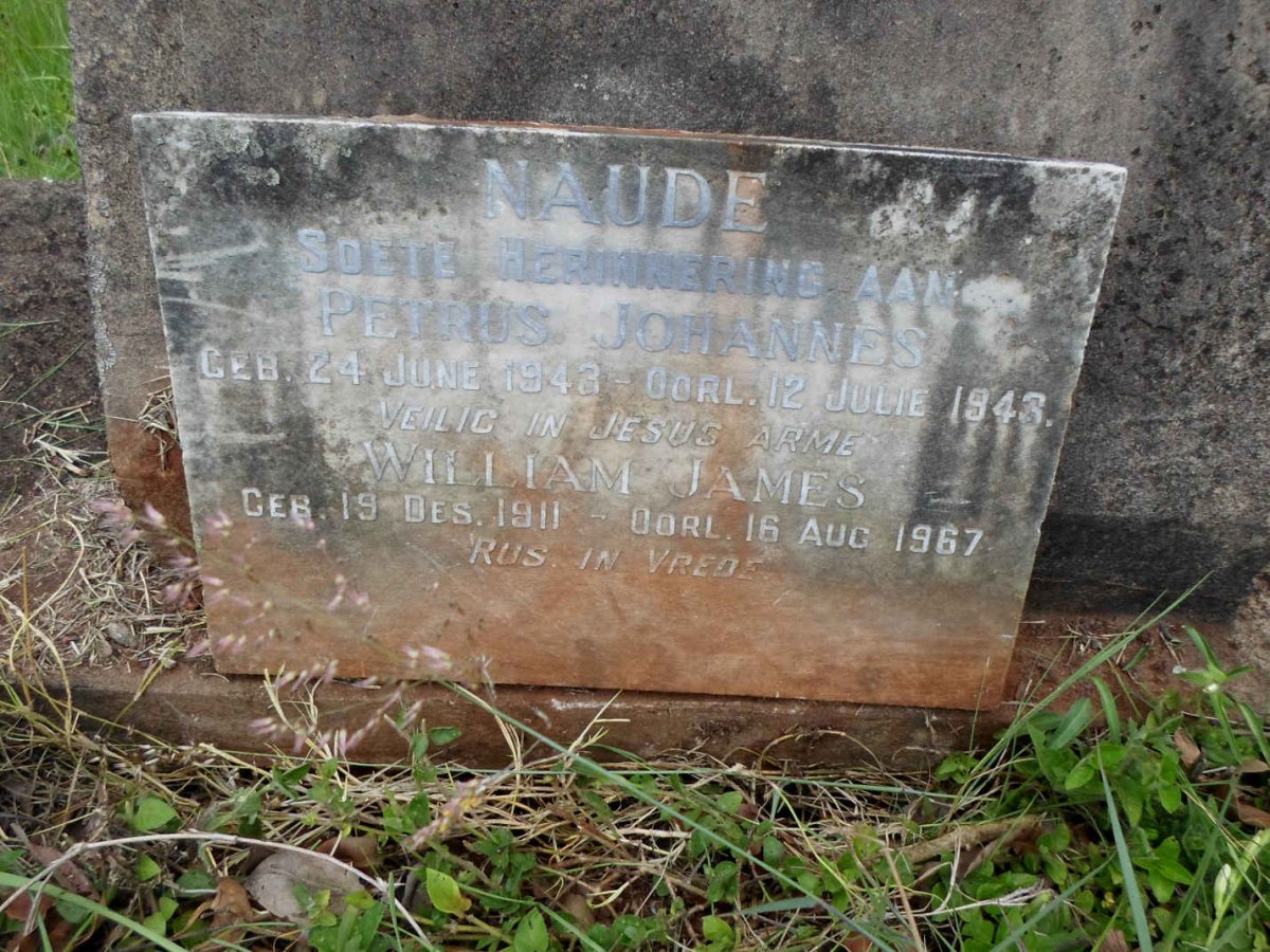 NAUDE William James 1911-1967 :: NAUDE Petrus Johannes 1943-1943