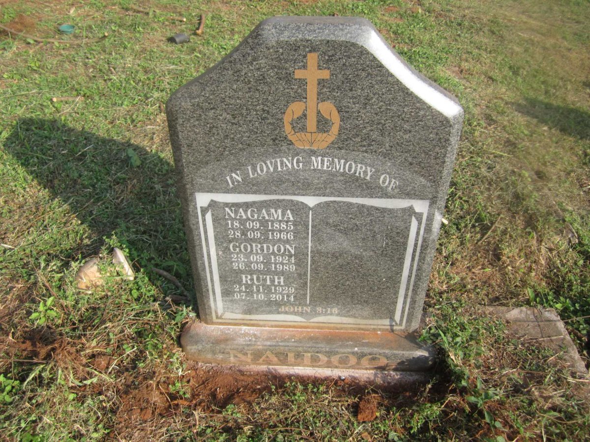 NAIDOO Nagama 1885-1966 :: NAIDOO Gordon 1924-1989 :: NAIDOO Ruth 1929-2014
