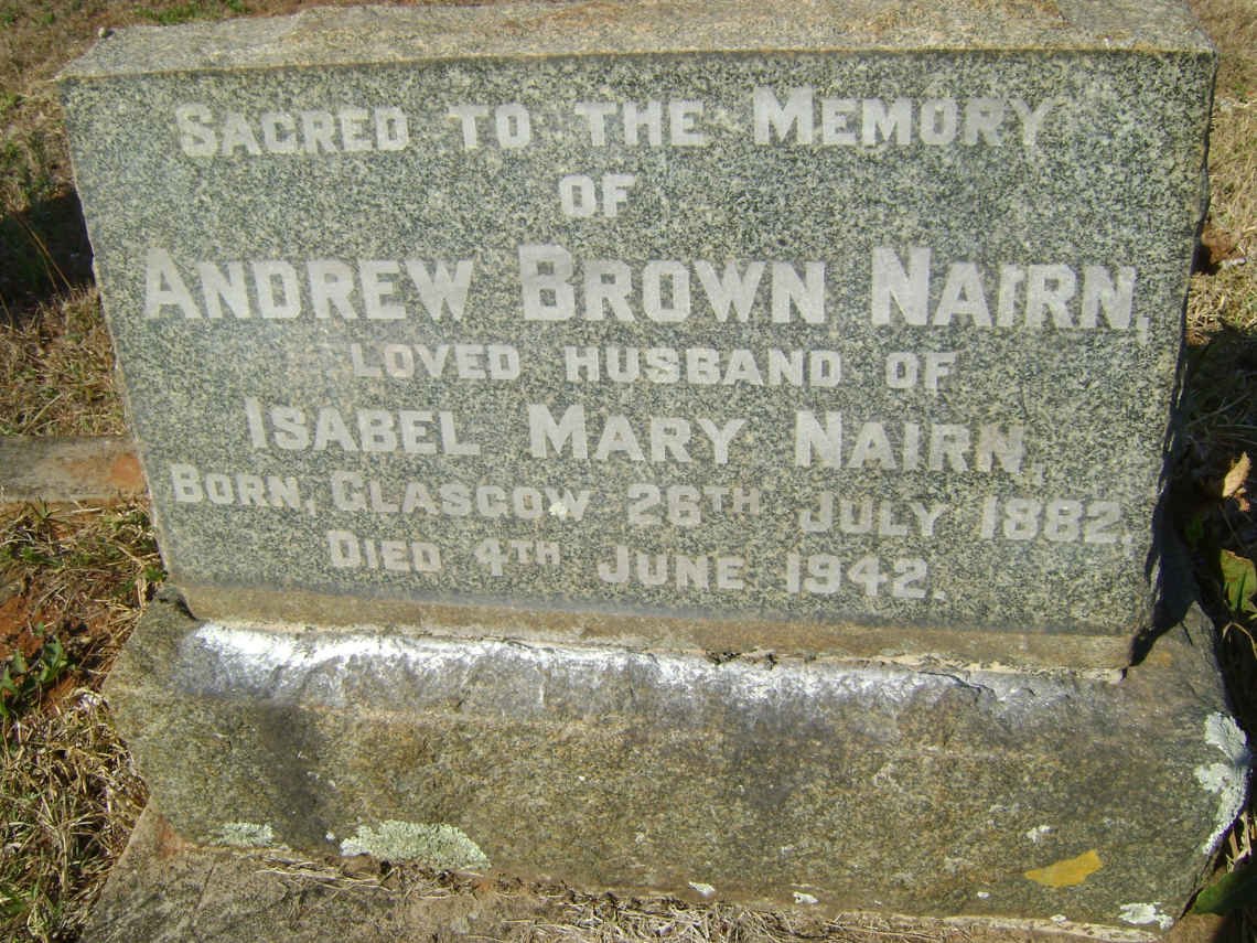 NAIRN Andrew Brown 1882-1942
