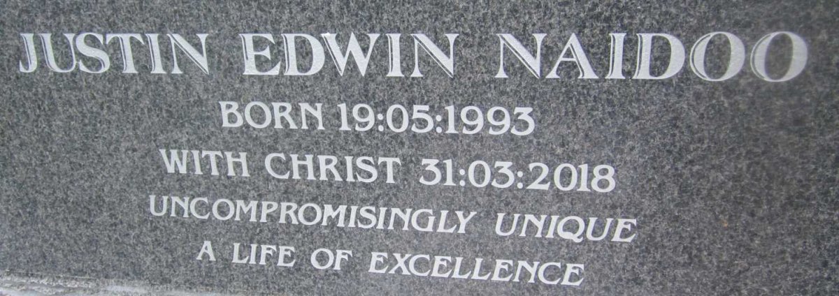 NAIDOO Justin Edwin 1993-2018