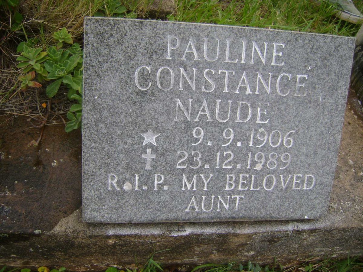 NAUDE Pauline Constance 1906-1989