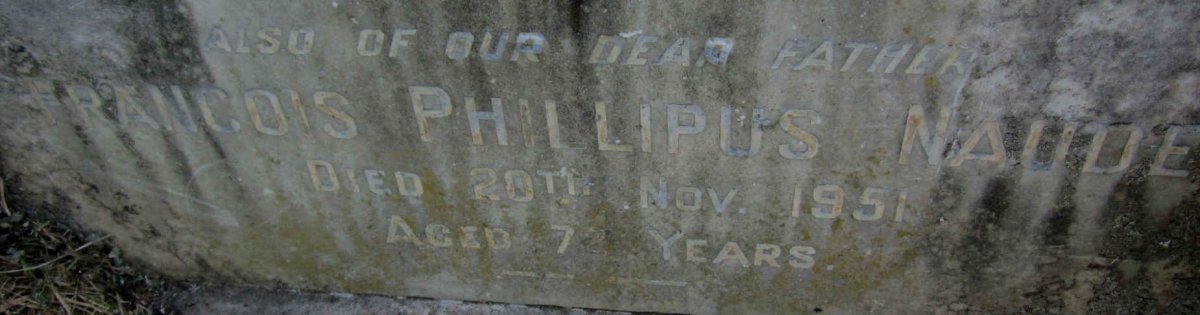 NAUDE Francois Phillipus -1951