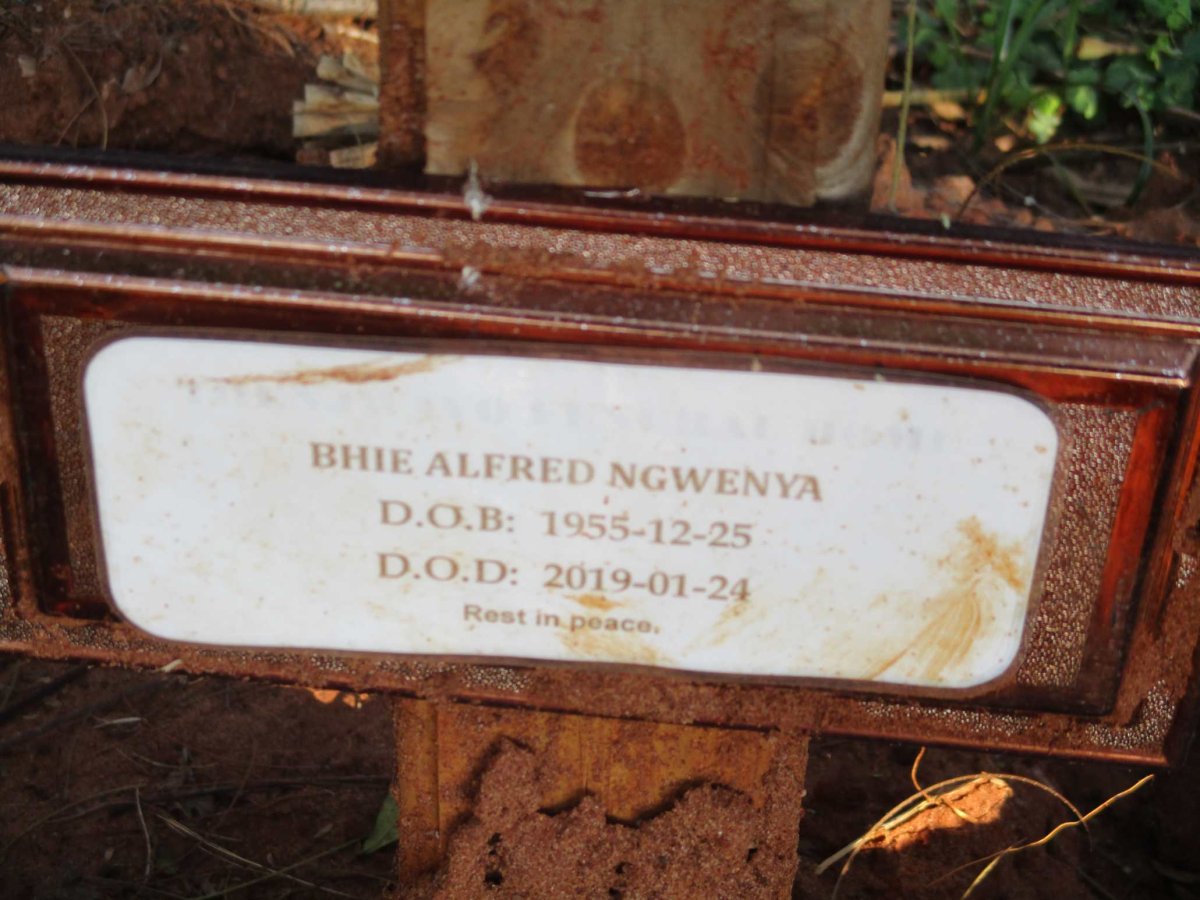NGWENYA Bhie Alfred 1955-2019