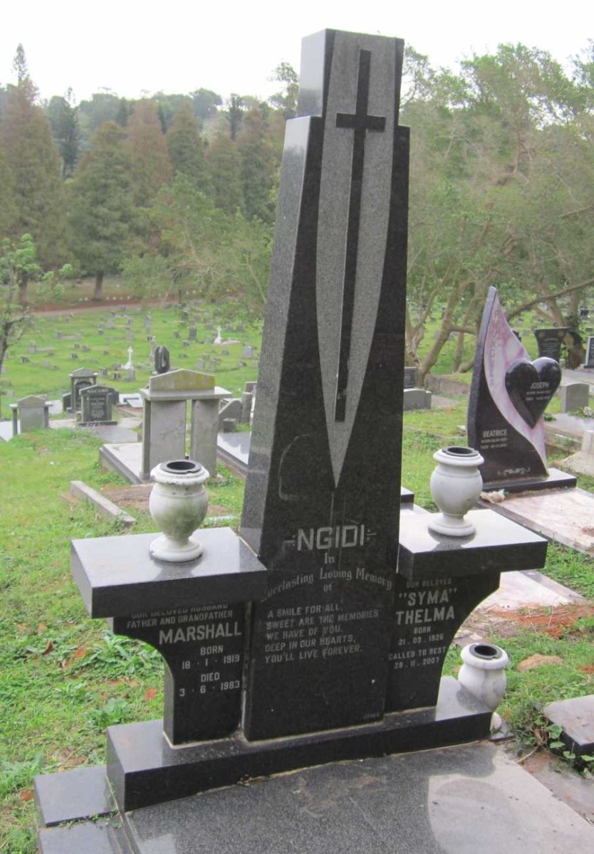 NGIDI Marshall 1919-1983 &amp; Syma Thelma 1925-2007