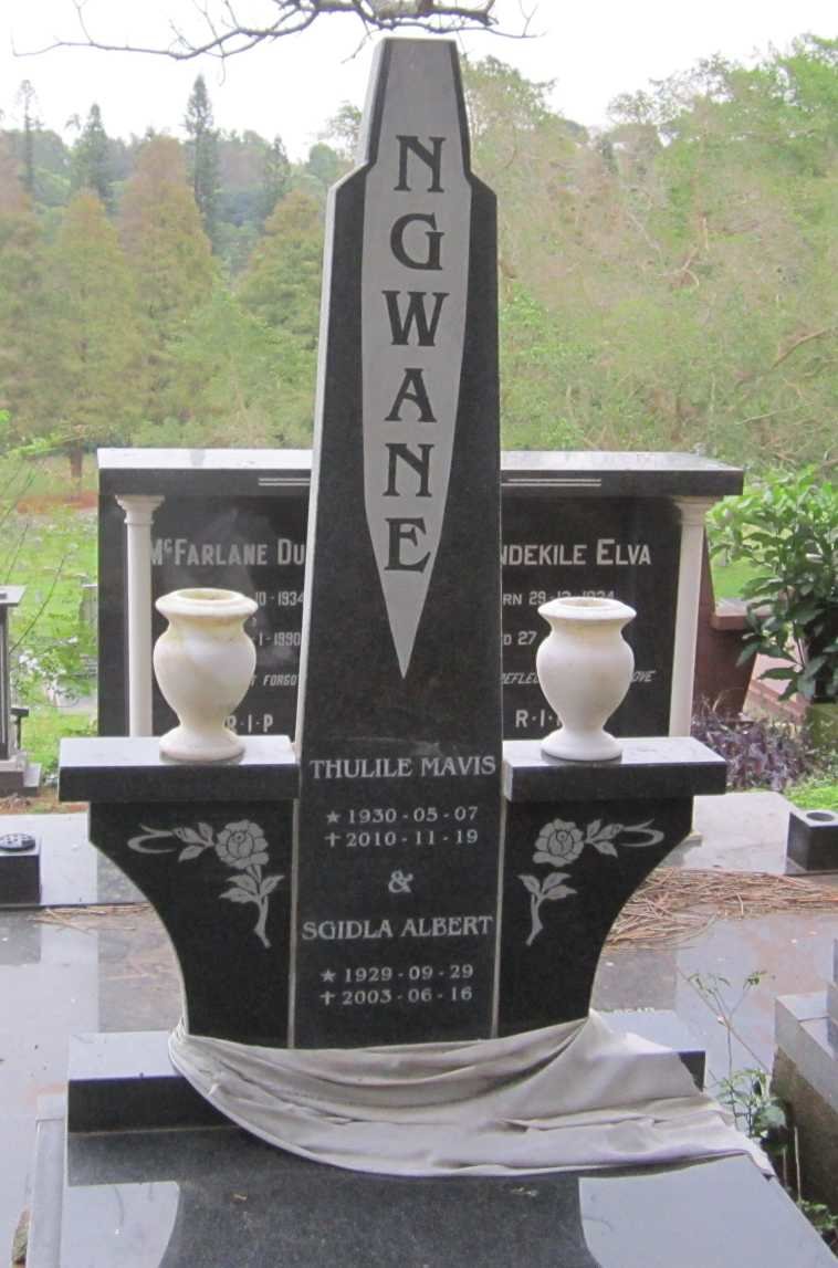 NGWANE Sgidla Albert 1929-2003 &amp; Thulile Mavis 1930-2010