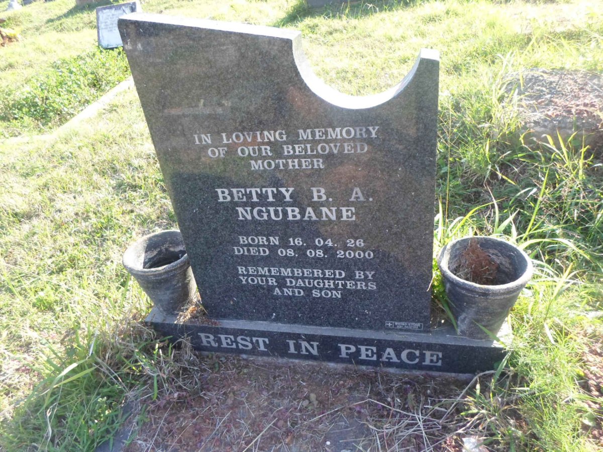 NGUBANE Betty B.A. 1926-2000