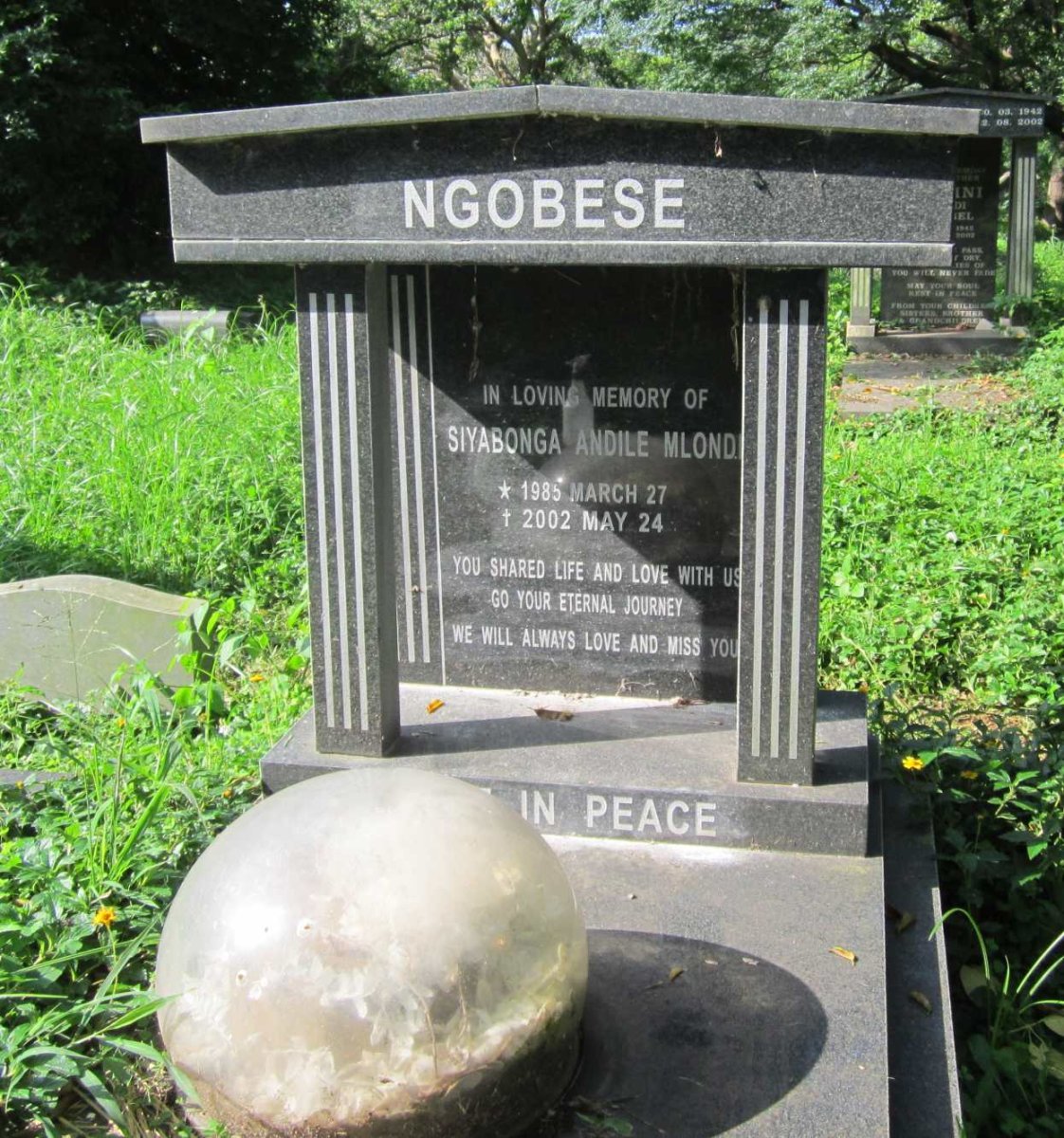 NGOBESE Siyabonga Andile Mlond.I 1985-2002