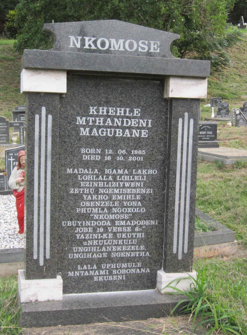 NKOMOSE Khehle Mthandeni Magubane 1965-2001