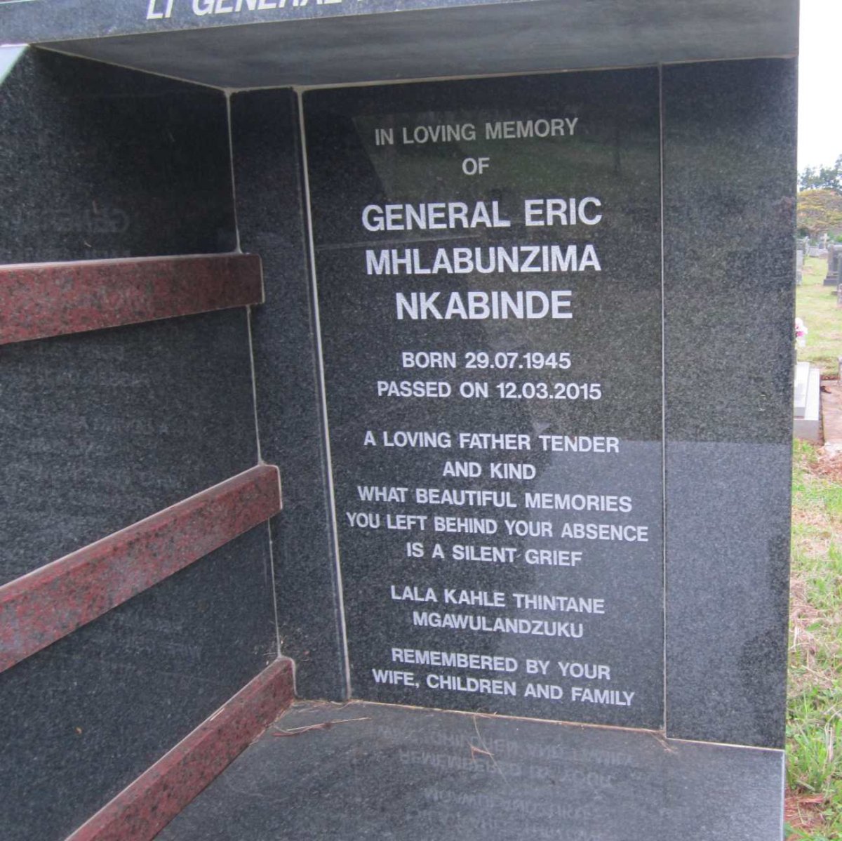 NKABINDE Eric Mhlabunzima 1945-2015